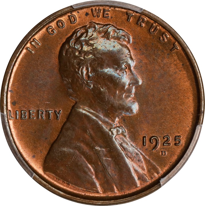 Image for 1925-D 1c MS RB MS65 RB CAC