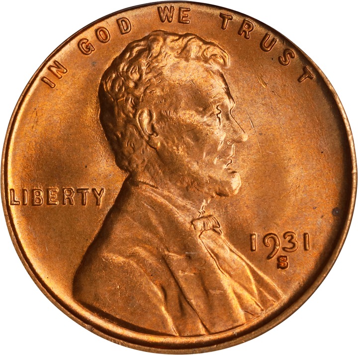 Image for 1931-S 1c MS RD MS65 RD