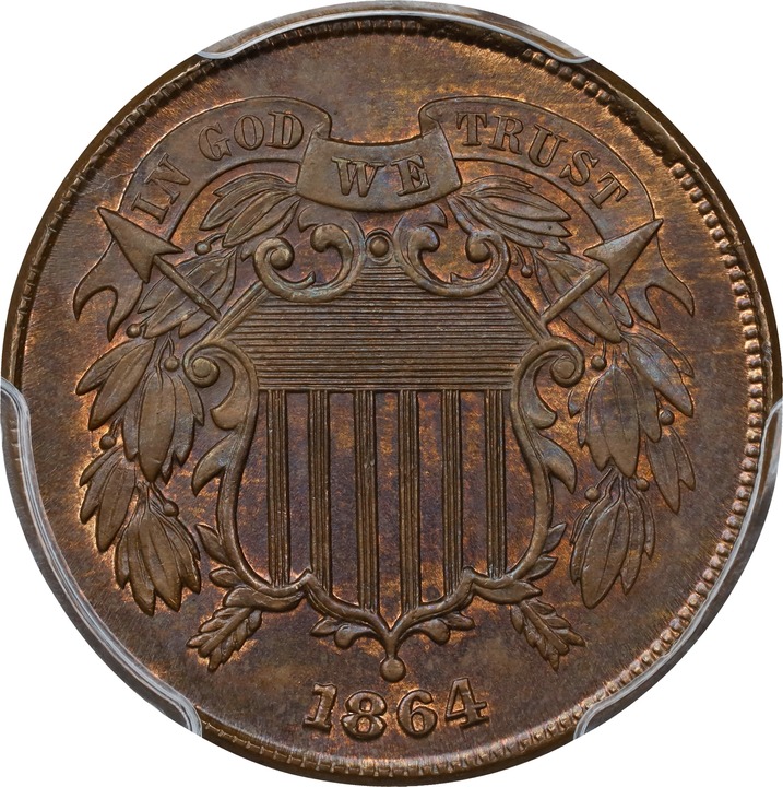 Image for 2-Cent Piece 2c 1864-1872 MS BN [Type] MS66 BN