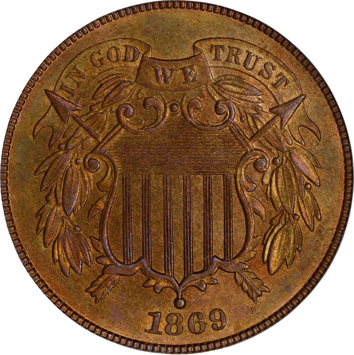 Image for 2-Cent Piece 2c 1864-1872 MS RB [Type] MS65 RB