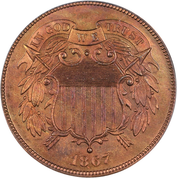 2-Cent Piece Set 2c 12 Coins PR RD thumbnail 13