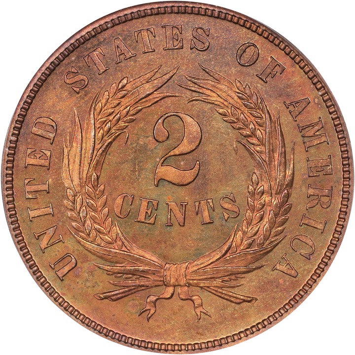2-Cent Piece 2c 1864-1873 PR RD [Type] PR65 RD thumbnail 2
