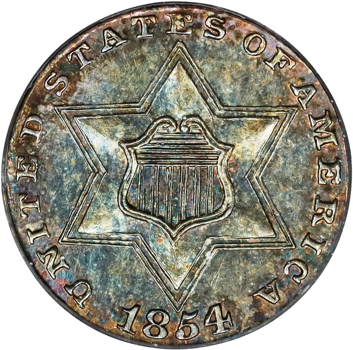 Image for 3-Cent Silver 3cS Type 2, 1854-1858 [Type] PR63 CAC