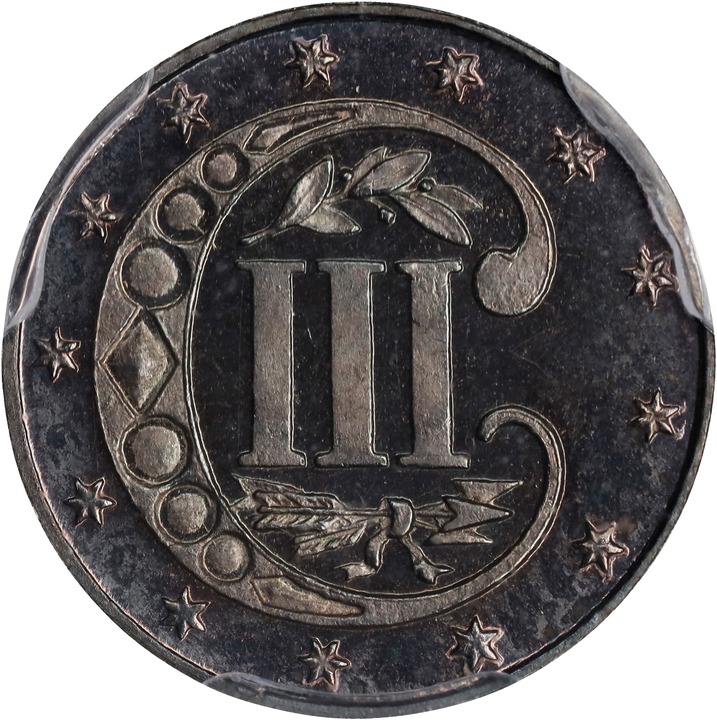 3-Cent Silver 3cS Type 3, 1859-1873 [Type] PR66 thumbnail 2