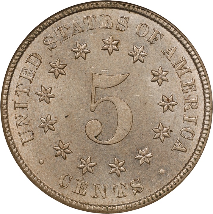 1883 5c Shield MS63 thumbnail 2