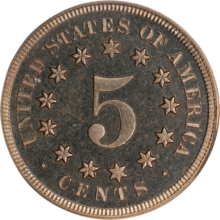 Shield Nickel 5c No Rays, 1867-1883 [Type] PR65 thumbnail 2