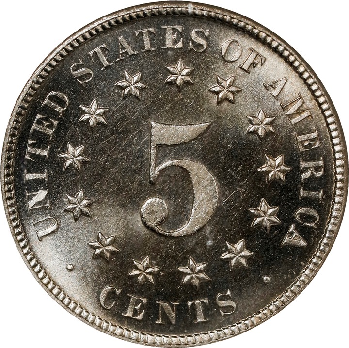 Shield Nickel 5c No Rays, 1867-1883 [Type] PR67 thumbnail 2