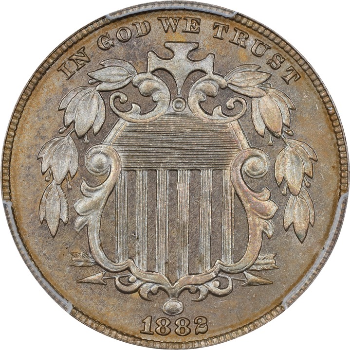 Image for Shield Nickel 5c No Rays, 1867-1883 [Type] PR64