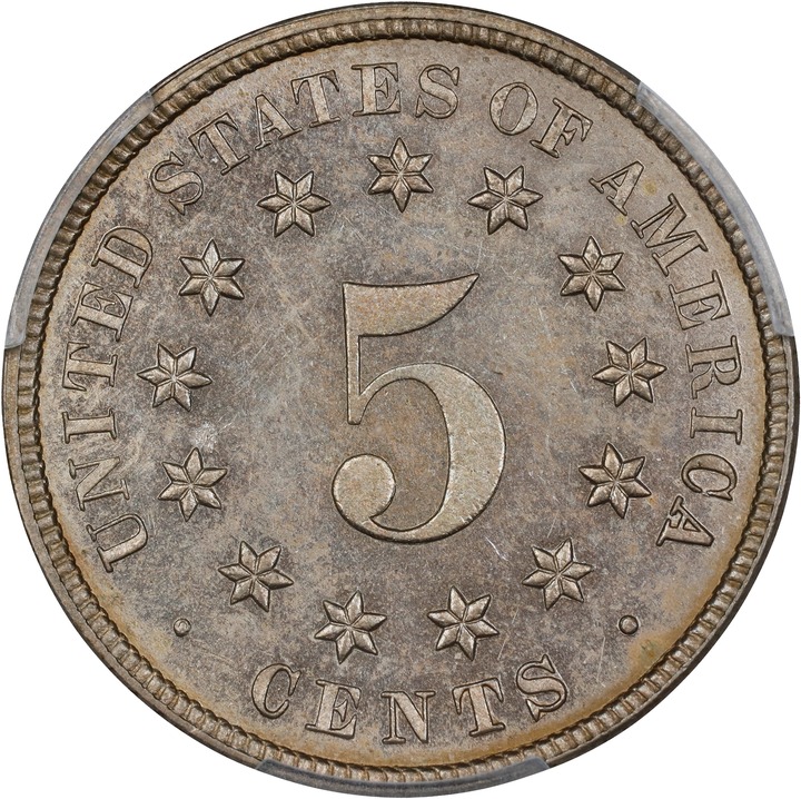 Shield Nickel 5c No Rays, 1867-1883 [Type] PR64 thumbnail 2