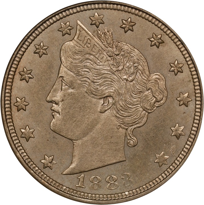 1883 5c Cents MS63 thumbnail 3