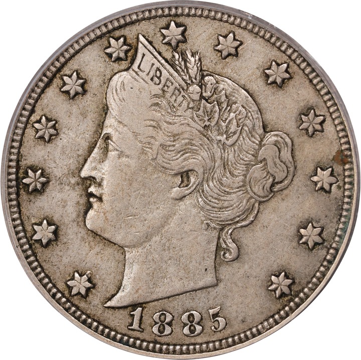 Liberty (V) Nickel 5c With Cents, 1883-1912 [Type] AU50 CAC thumbnail 7