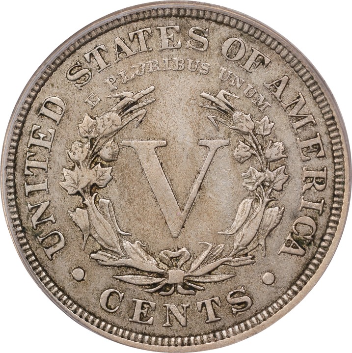 Liberty (V) Nickel 5c With Cents, 1883-1912 [Type] AU50 CAC thumbnail 8