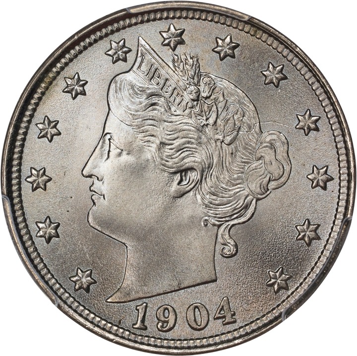 Image for 1904 5c MS67 CAC