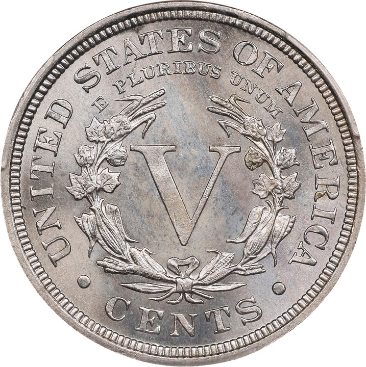 Liberty (V) Nickel 5c With Cents, 1883-1912 [Type] AU50 CAC thumbnail 20