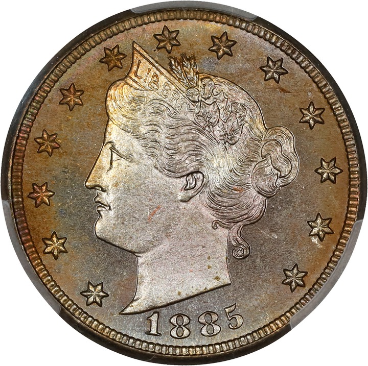 Image for 1885 5c PR67 CAC