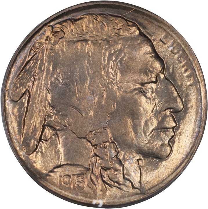 Image for 1913-S 5c Buffalo, Type 1 MS63 CAC