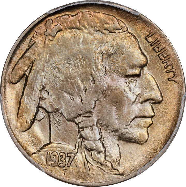 Image for 1937-D 5c 3 Legs MS64 CAC
