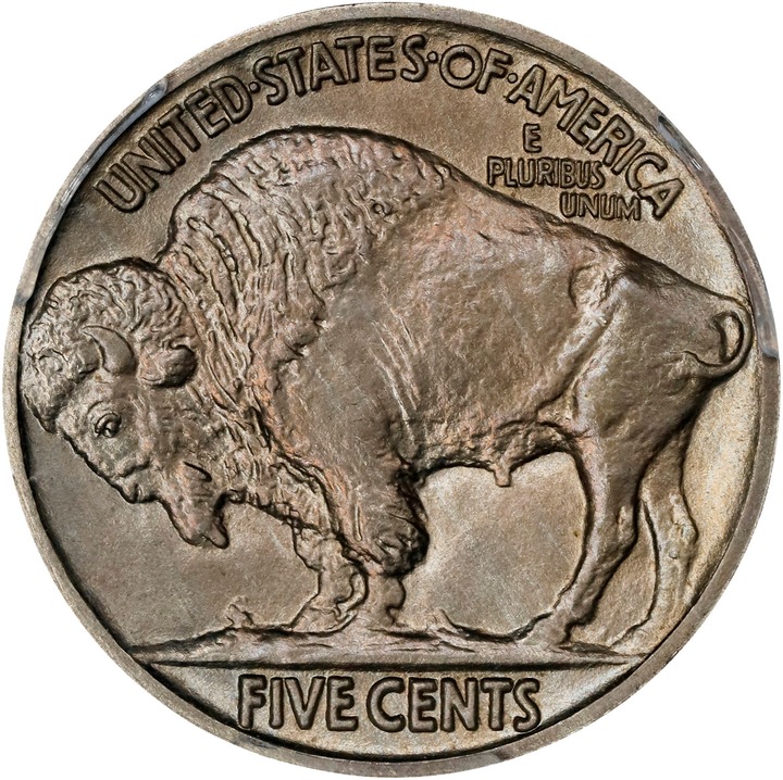 Buffalo Nickel 5c Type 2 Reverse, Matte Finish, 1913-1916 [Type] PR67 CAC thumbnail 2