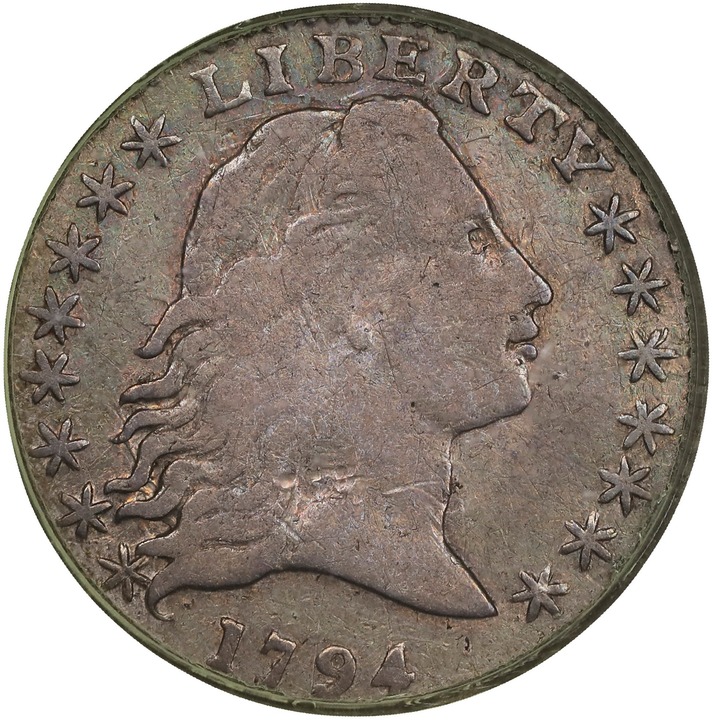 Flowing Hair Half Dime H10c 1794-1795 [Type] VG8 thumbnail 15
