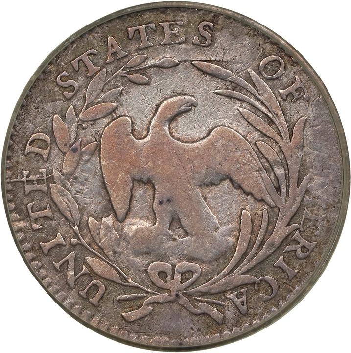 Draped Bust Half Dime H10c Small Eagle, 1796-1797 [Type] VF20 thumbnail 2