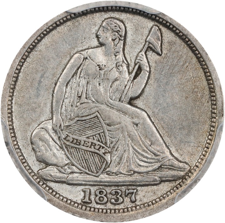 1837 H10c No Stars, Small Date MS thumbnail 4