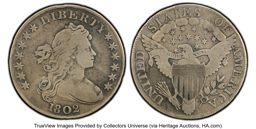 1802 $1  Narrow Date, B-6, BB-241 MS thumbnail 2