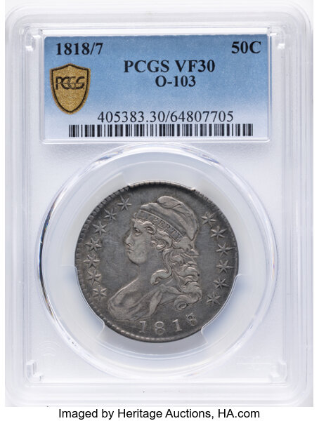 1818/7 50c Large 8, O-103 MS thumbnail 5