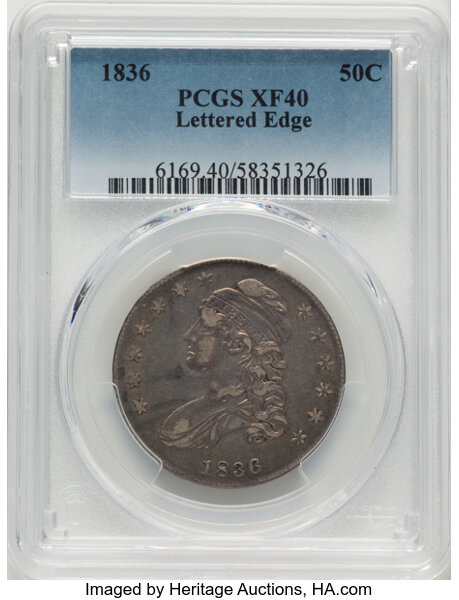 1836 50c Lettered Edge, O-110 MS thumbnail 2