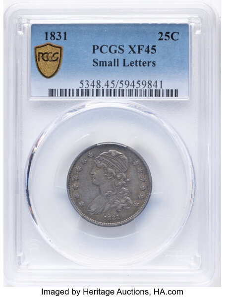 1831 25c Small Letters, B-4 MS thumbnail 10