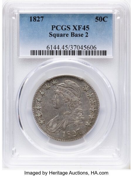 1827 50c Square Base 2, O-132 MS thumbnail 2