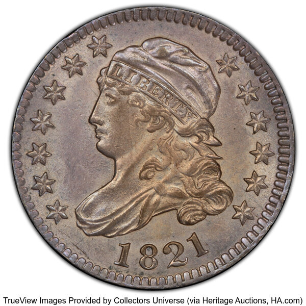 1821 10c Large Date, JR-6 MS thumbnail 2