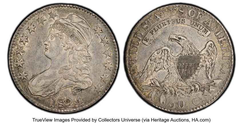 1824 50c O-105 MS thumbnail 2