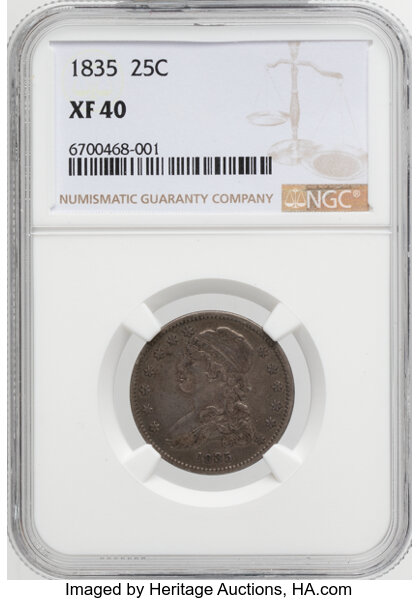 1835 25c B-1 MS thumbnail 2
