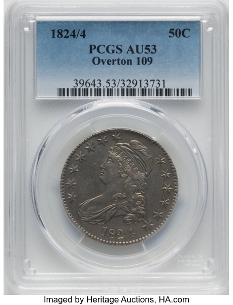 1824/4 50c Overdate, O-109 MS thumbnail 2