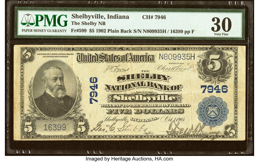 1902 $5  3rd Charter Period, 3rd Issue, Plain Back (Fr. 599) thumbnail 15