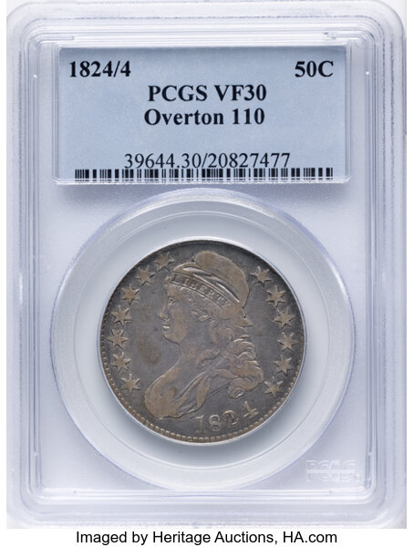 1824/4 50c Overdate, O-110 MS thumbnail 4