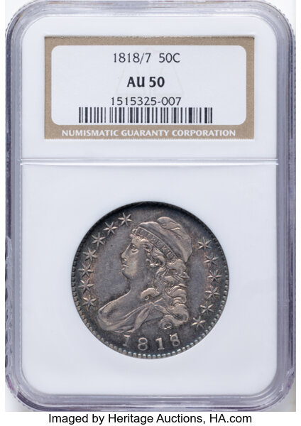 1818/7 50c Large 8, O-101 MS thumbnail 2