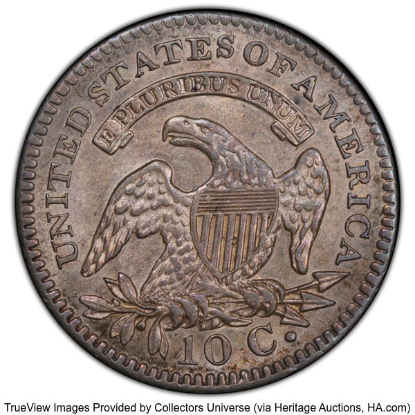1821 10c Large Date, JR-6 MS thumbnail 4