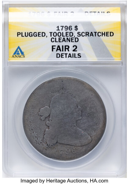 1796 $1  Small Date, Large Letters, B-4, BB-61 MS thumbnail 4