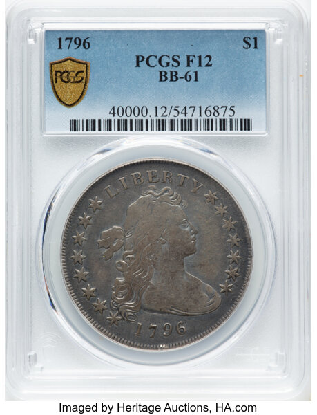 1796 $1  Small Date, Large Letters, B-4, BB-61 MS thumbnail 9
