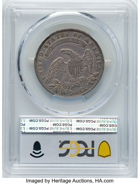 1836 50c Lettered Edge, Beaded Reverse, O-106a MS thumbnail 6