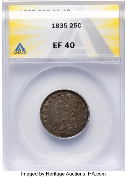 1835 25c B-5 MS thumbnail 2