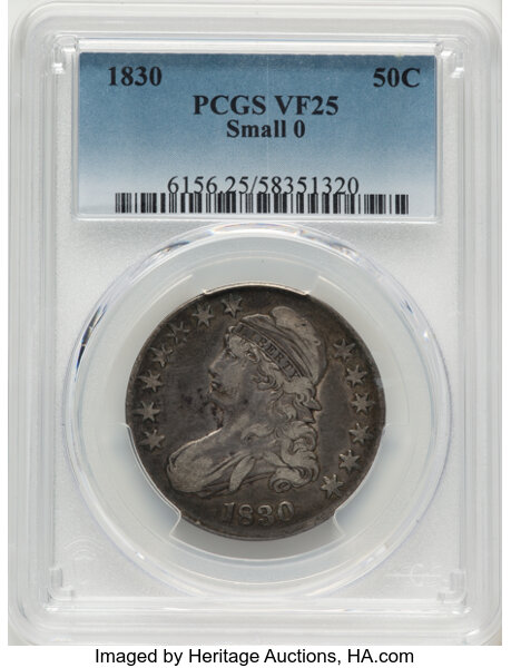 1830 50c Small 0, O-104 MS thumbnail 2