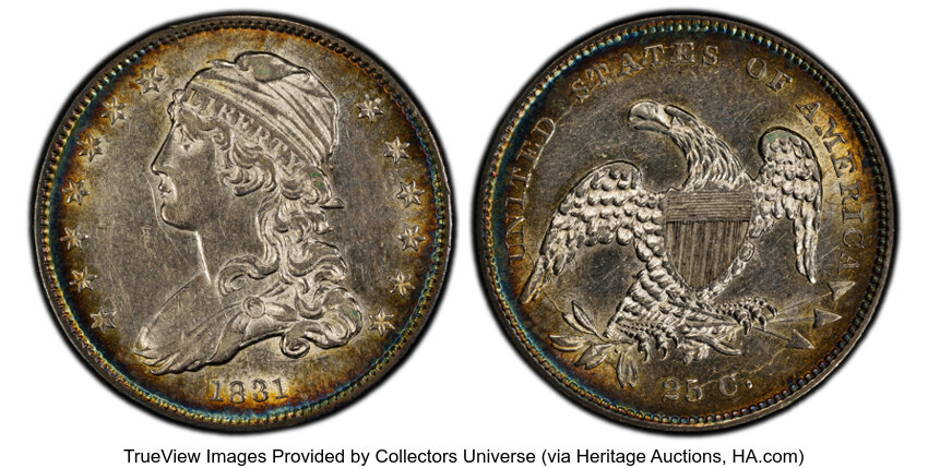 1831 25c Small Letters, B-1 MS thumbnail 2