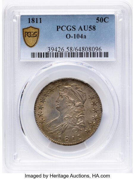 1811 50c Large 8, O-104a MS thumbnail 10
