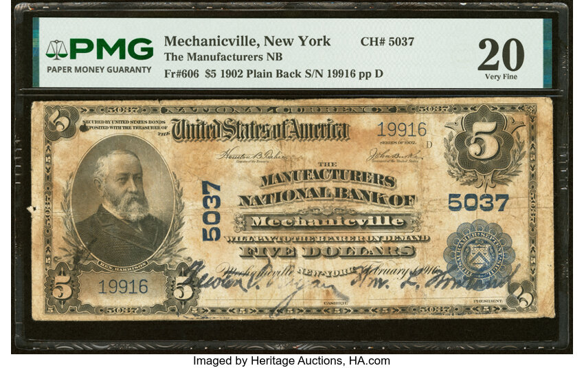 1902 $5  3rd Charter Period, 3rd Issue, Plain Back (Fr. 606) thumbnail 15