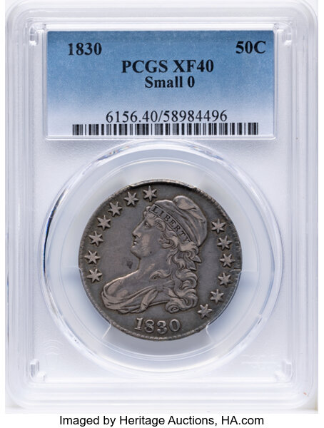 1830 50c Small 0, O-103 MS thumbnail 2