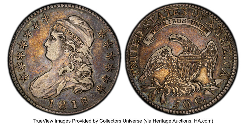 1818/7 50c Large 8, O-103 MS thumbnail 2