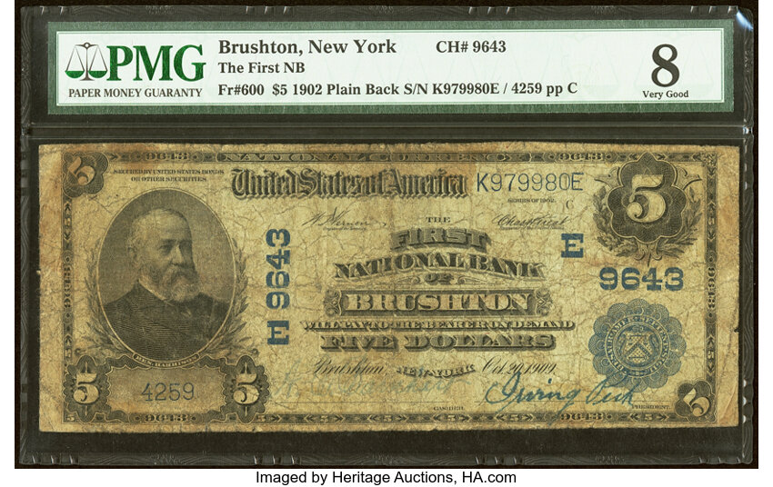 1902 $5  3rd Charter Period, 3rd Issue, Plain Back (Fr. 600) thumbnail 20