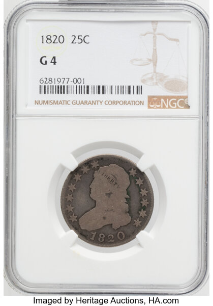 1820 25c Large 0, B-1 MS thumbnail 2